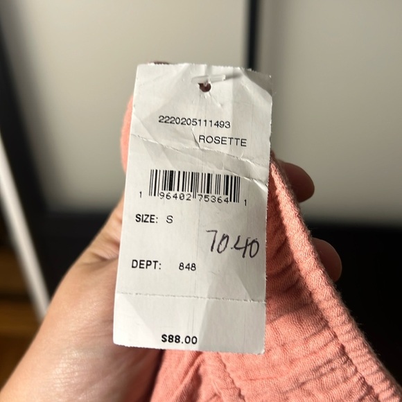 NWT Marine Layer Paula Easy Tapered Pant in Rosette Size Small - Picture 3 of 8